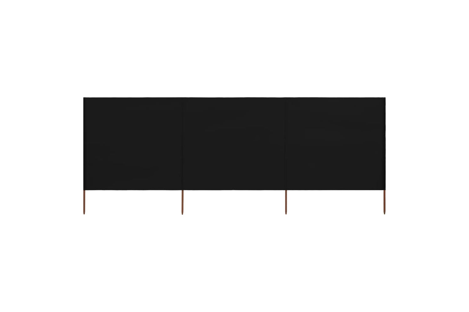 vidaXL 47152 3-panel Wind Screen Fabric 400x160cm Black