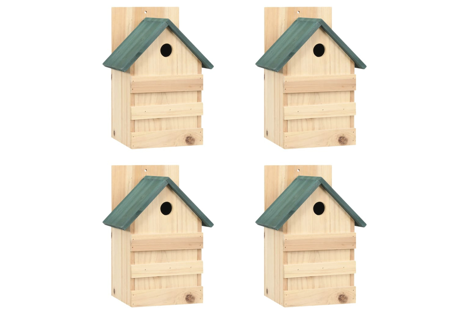 vidaXL 47248 Bird Houses 4 Pcs 23x19x33cm Firwood