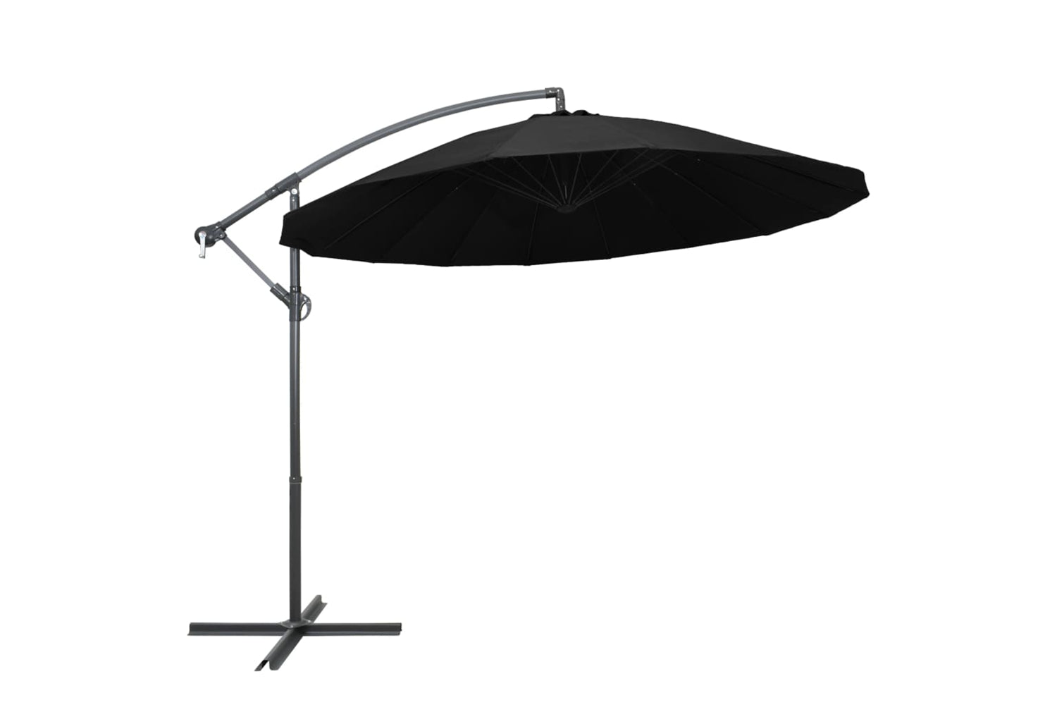 Vidaxl 47226 Hanging Parasol Black 3 M Aluminium Pole