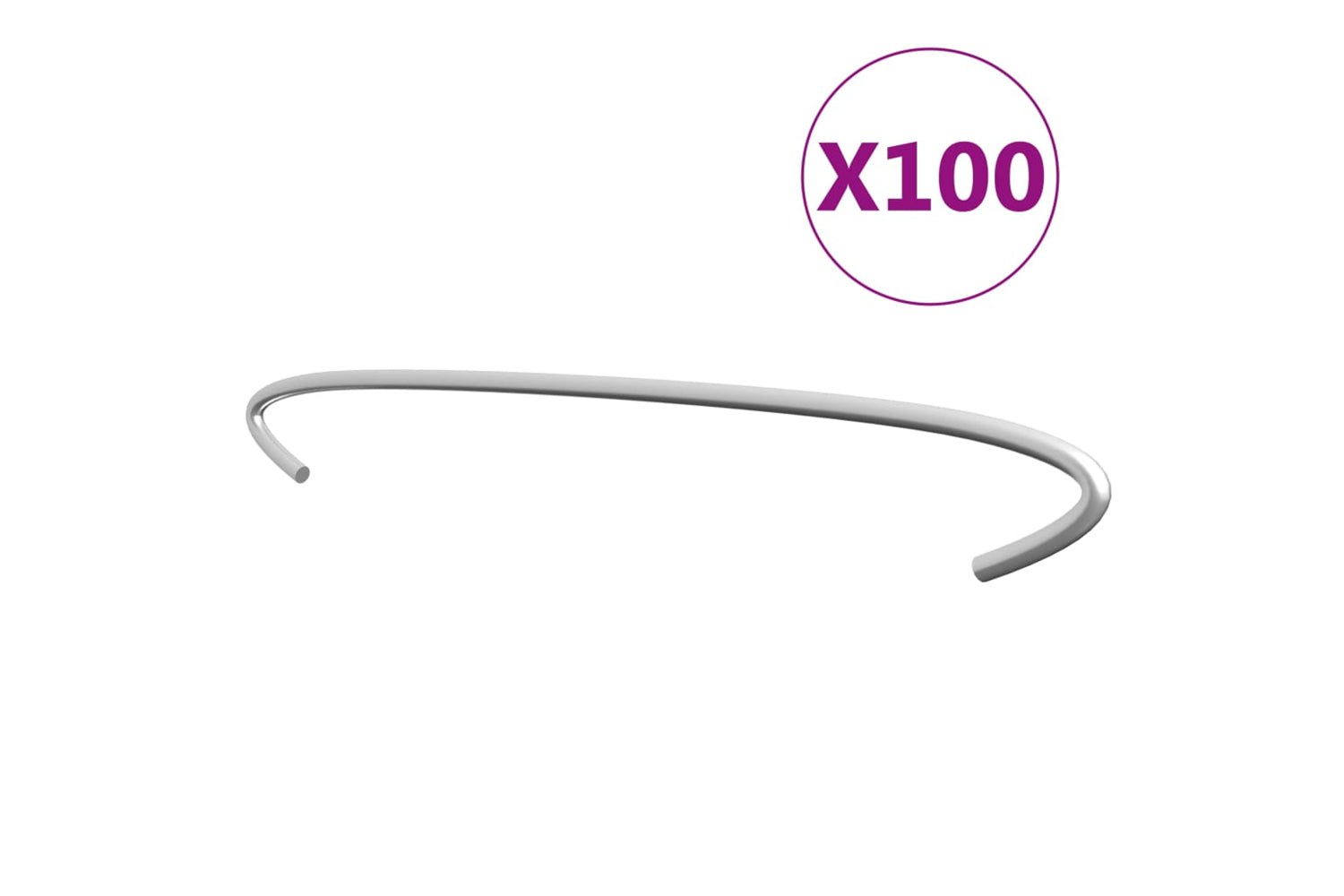 vidaXL 145626 Gabion Hooks 100 Pcs Galvanised Steel 50cm