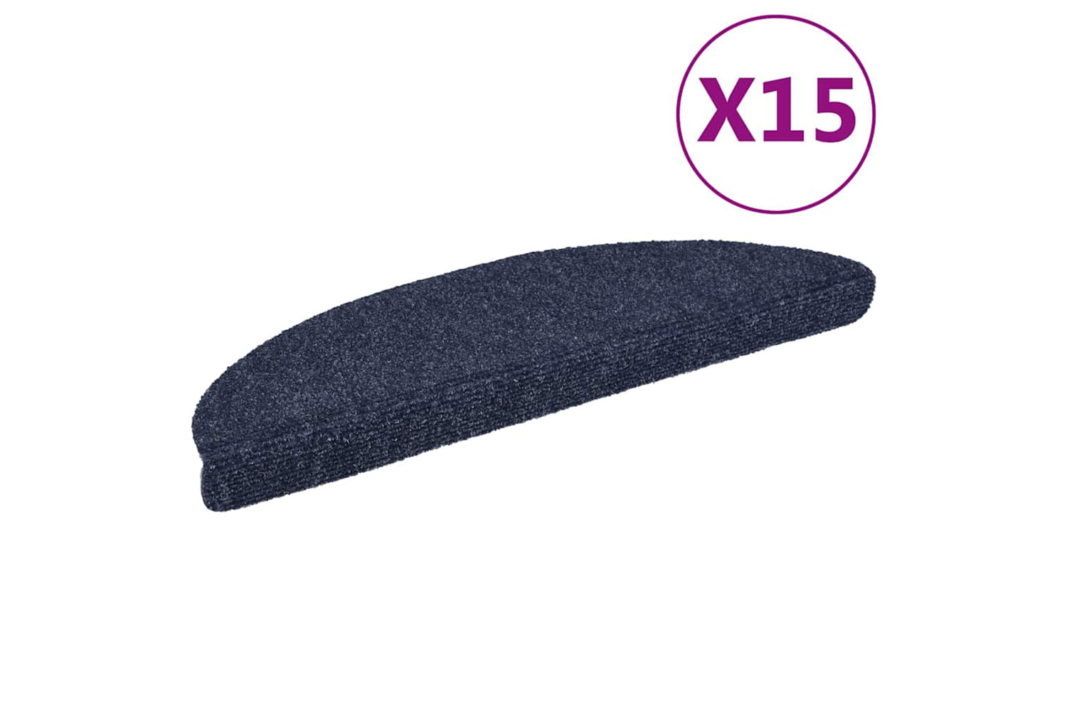 vidaXL 132695 15 Pcs Self-adhesive Stair Mats Needle Punch 56x17x3cm Blue