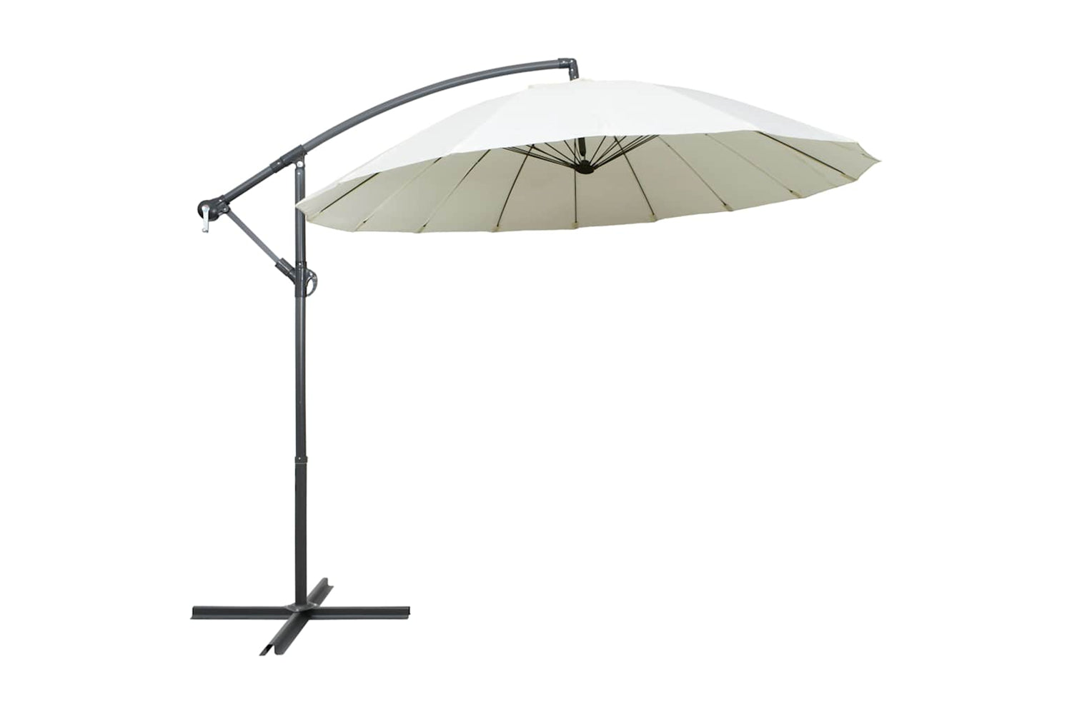 Vidaxl 47220 Hanging Parasol White 3 M Aluminium Pole
