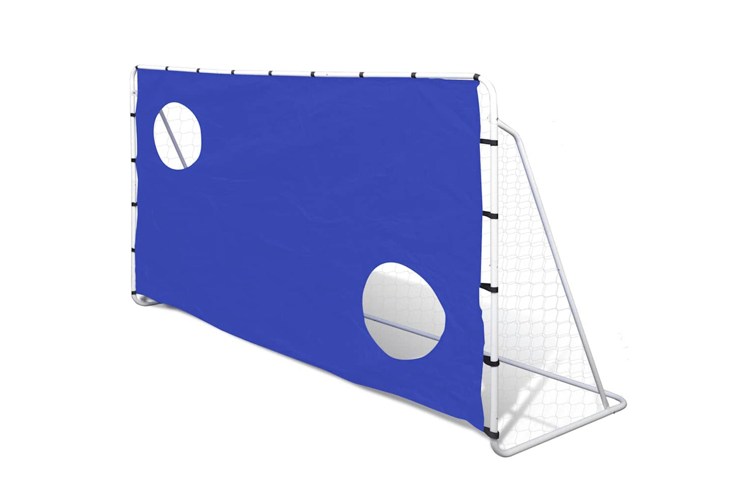 Vidaxl Soccer Goal With Aiming Wall Steel 240 X 92 X 150 Cm High-quality-2