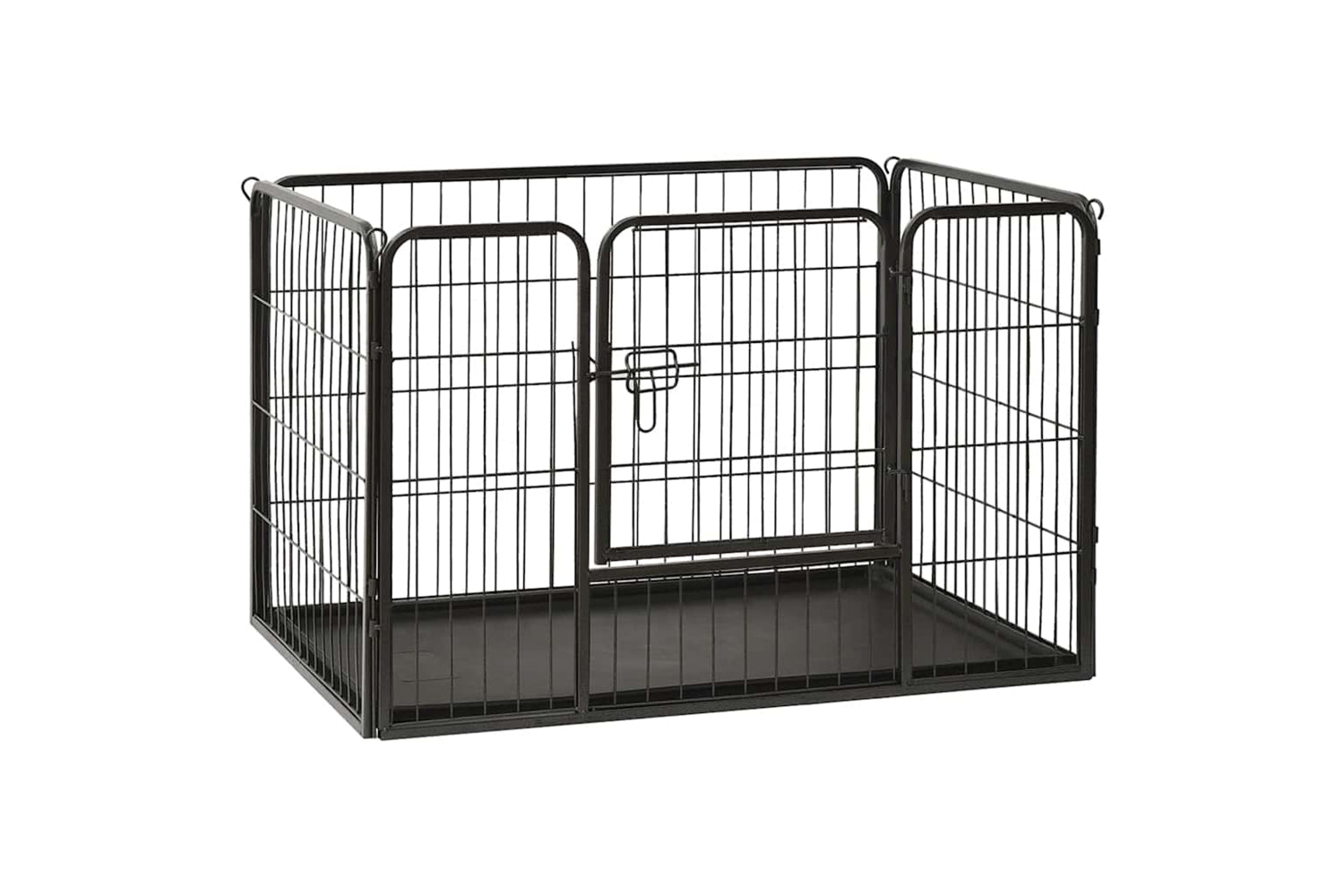 vidaXL 170575 Puppy Playpen Steel 91.5x59x61cm