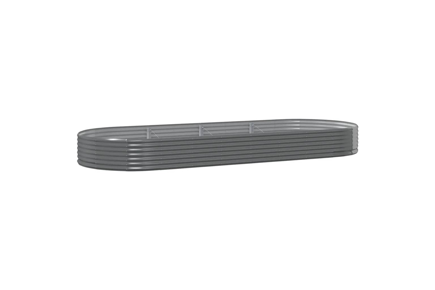 vidaXL 319034 Garden Raised Bed Powder-coated Steel 373x140x36cm Grey