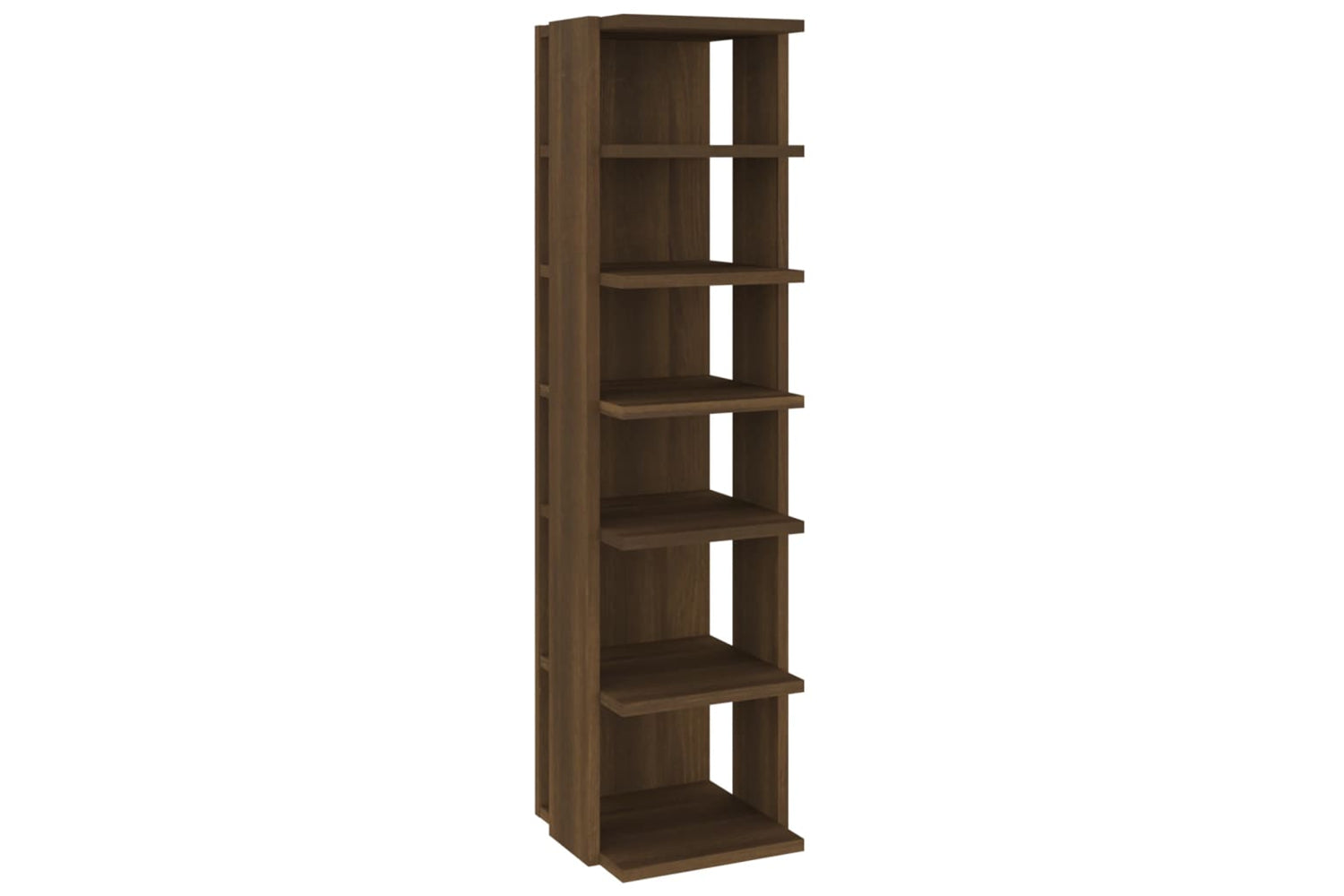 vidaXL 815976 Shoe Rack Brown Oak 27.5x27x102cm Engineered Wood