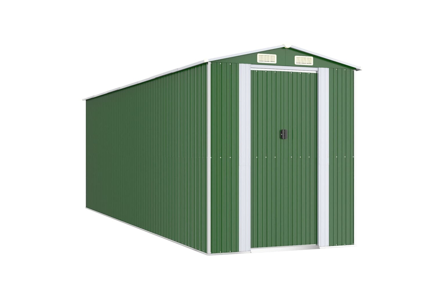 vidaXL 3147432 Garden Shed Green 192x606x223cm Galvanised Steel