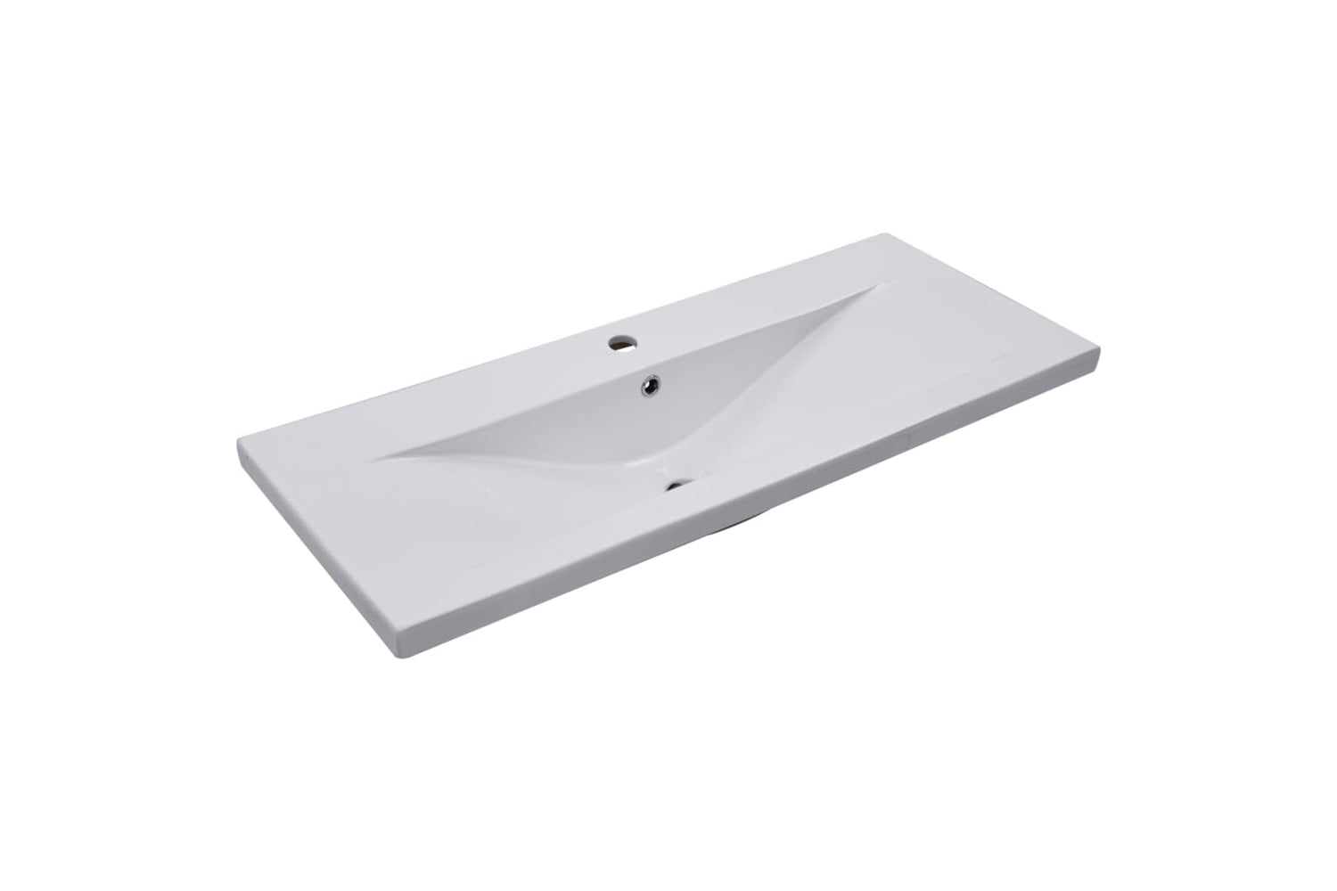 vidaXL 145064 Built-in Basin 101x39.5x18.5cm Ceramic White