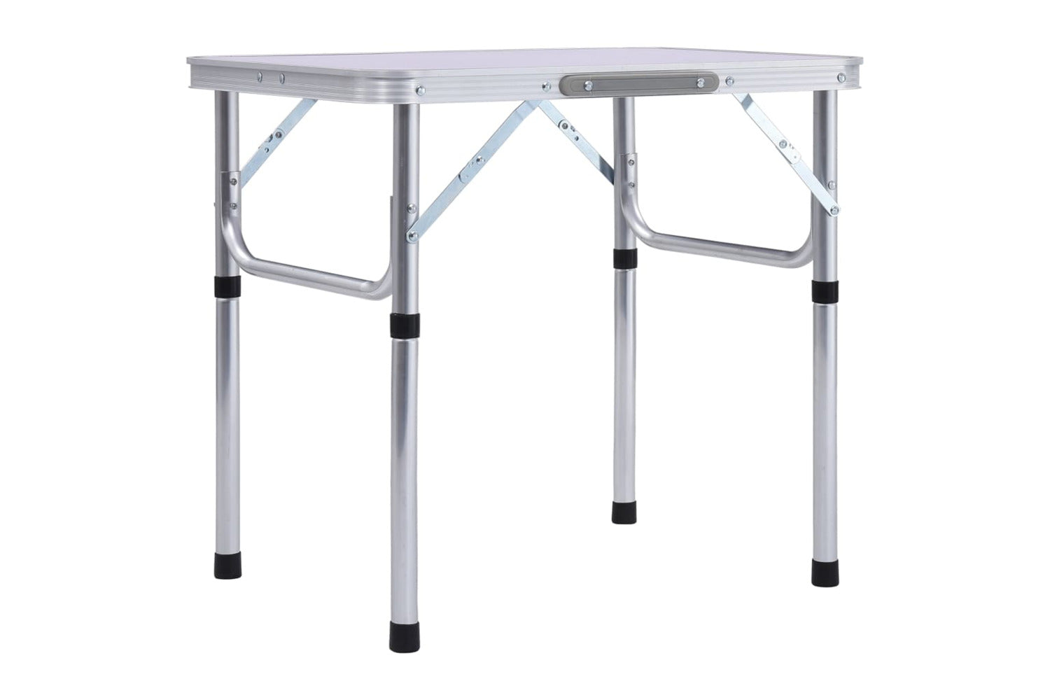 vidaXL 48178 Folding Camping Table White Aluminium 60x45cm-2