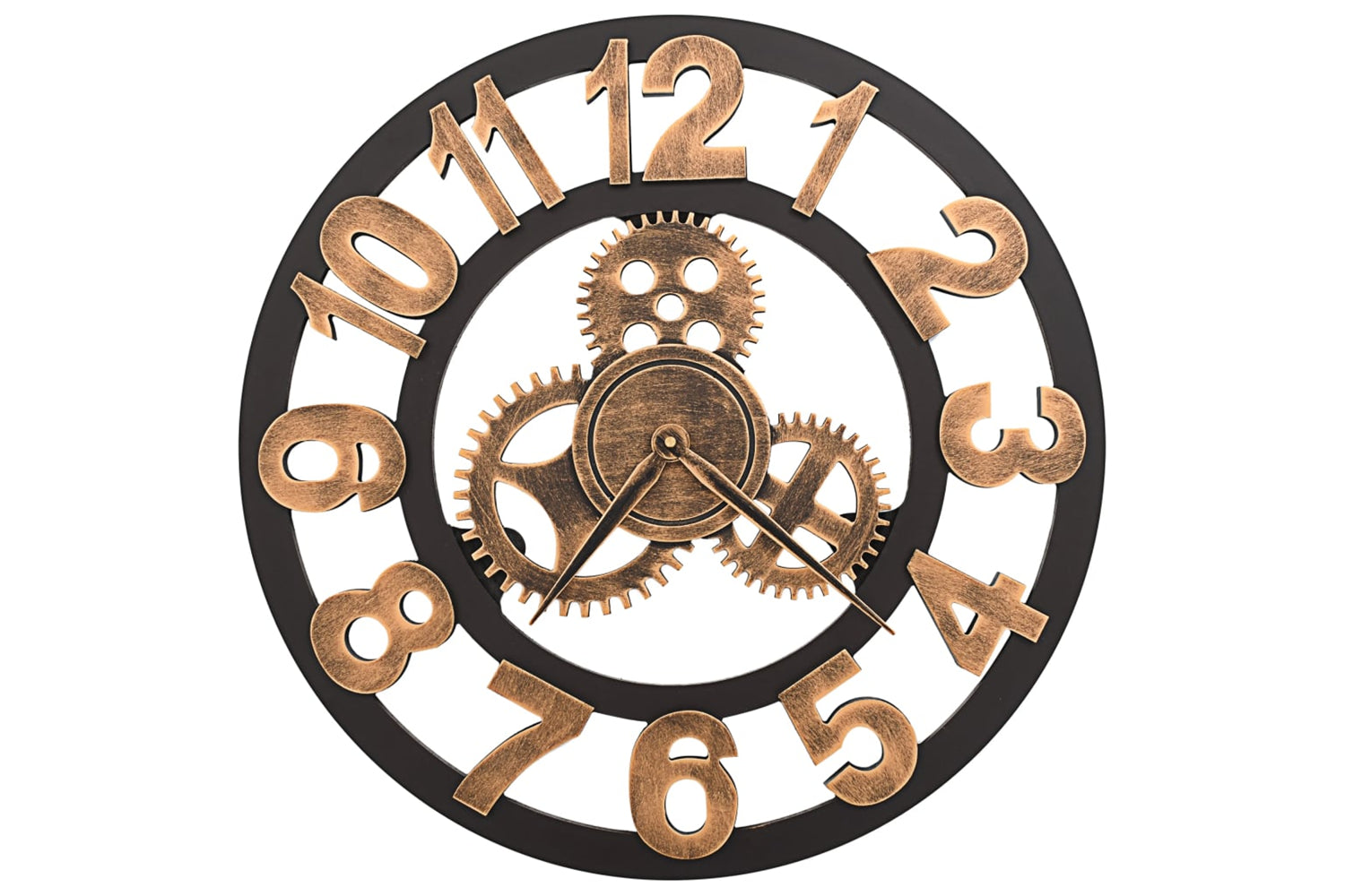 Vidaxl 283861 Metal Wall Clock 58 cm | Golden And Black