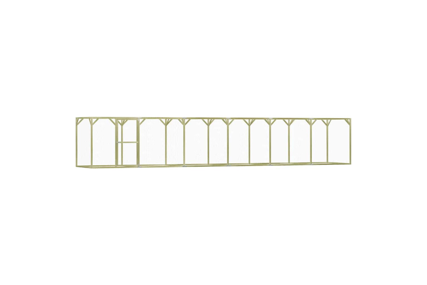 Vidaxl 278406 Chicken Cage 1.5x9x1.5 M Impregnated Pinewood