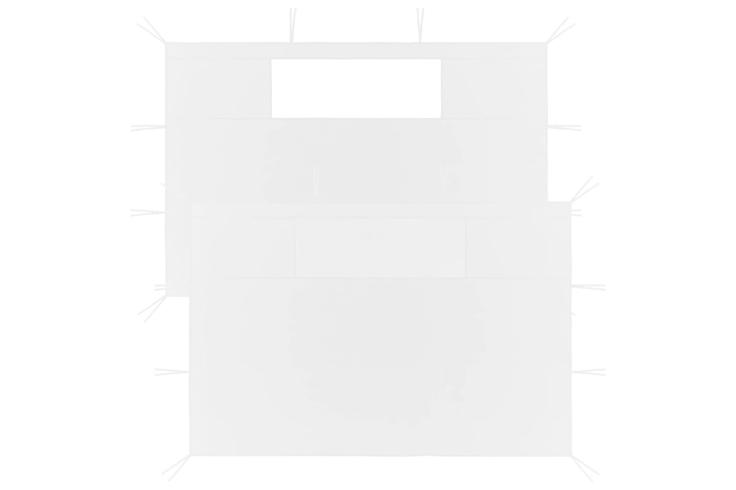 Vidaxl 3070420 Gazebo Sidewalls With Windows 2 Pcs White