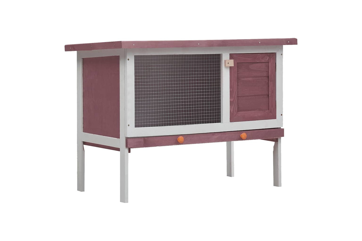 Vidaxl 170829 Outdoor Rabbit Hutch 1 Layer Brown Wood