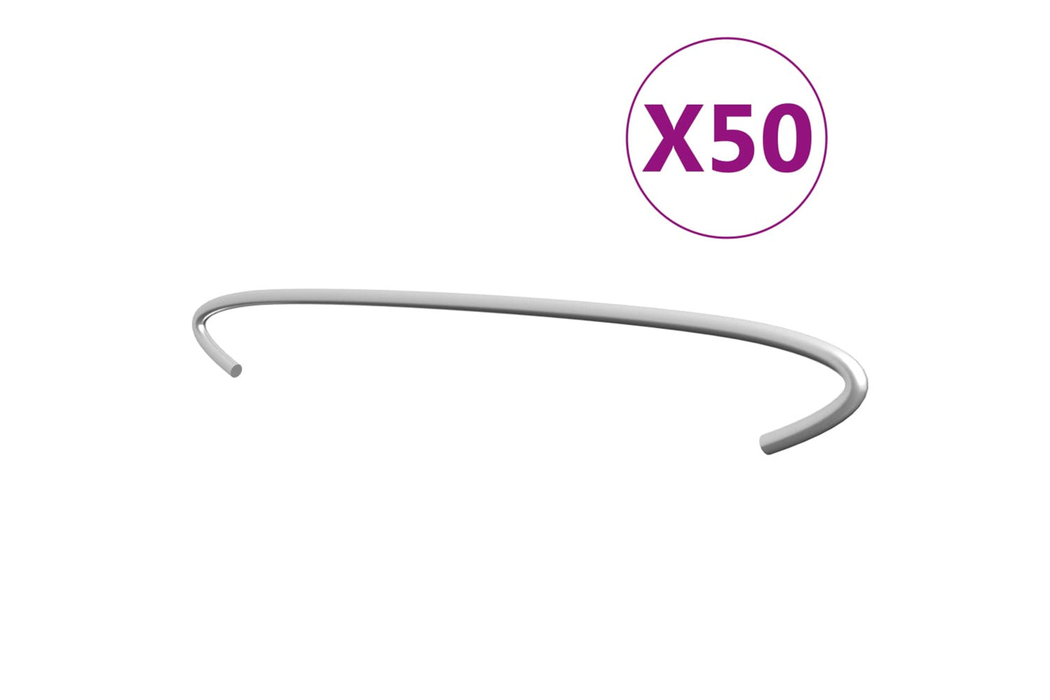 vidaXL 145625 Gabion Hooks 50 Pcs Galvanised Steel 50cm-2