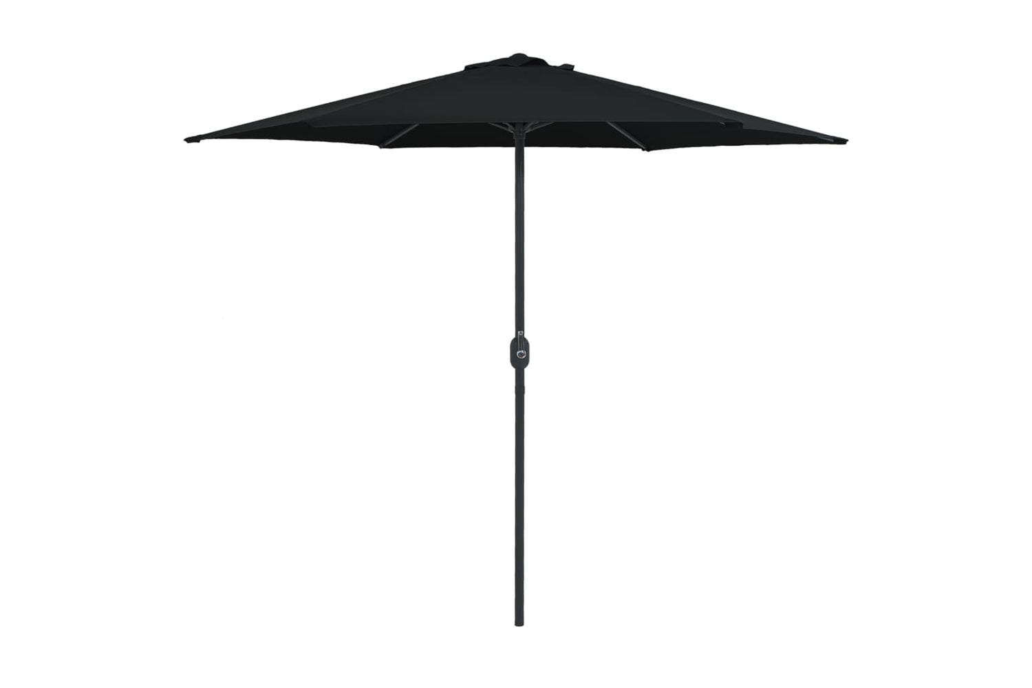 vidaXL 47350 Outdoor Parasol With Aluminium Pole 270x246cm Black