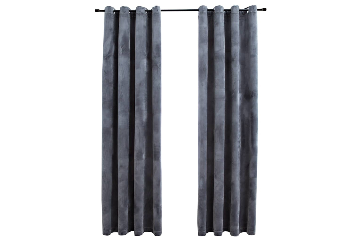 Vidaxl Blackout Curtains With Rings 2 Pcs Velvet Anthracite 140x225 Cm