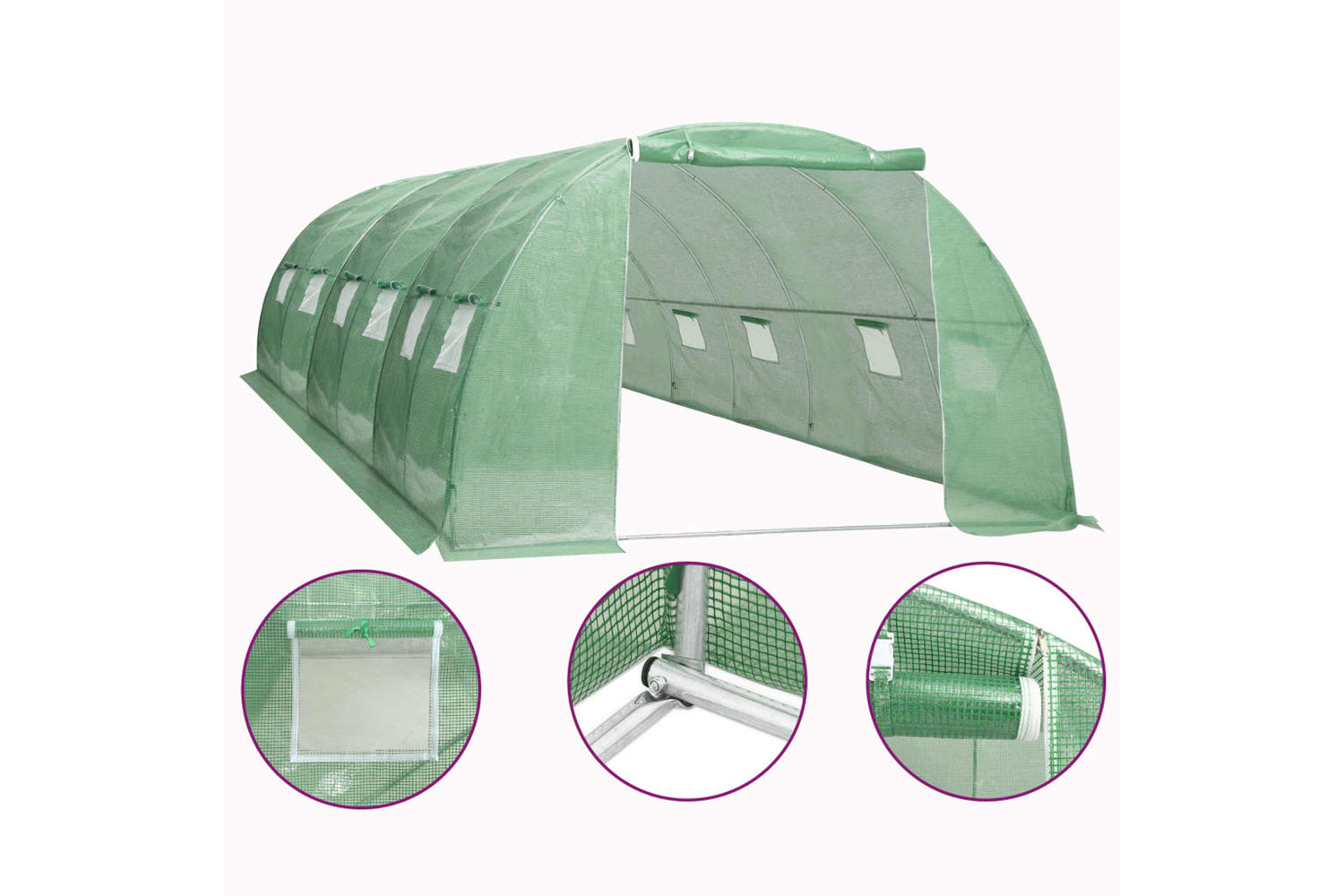 vidaXL 48161 Greenhouse 24 mÂ² 6x4x2 M