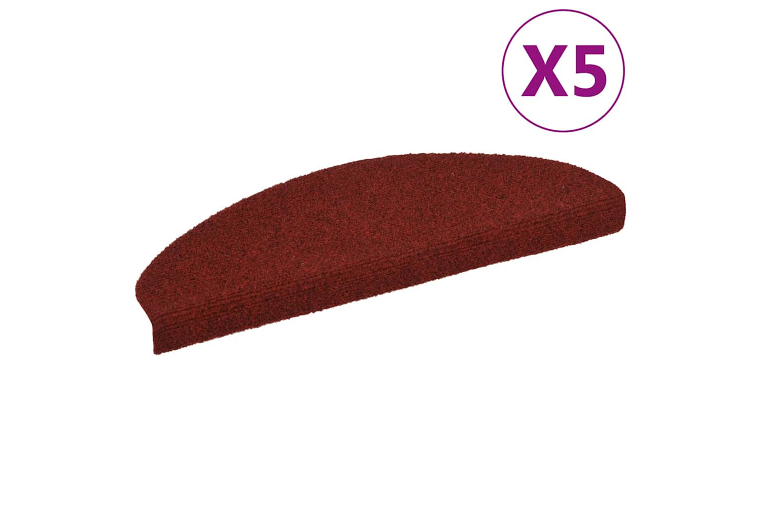 vidaXL 149706 Self-adhesive Stair Mats 5 Pcs Red 65x21x4cm Needle Punch