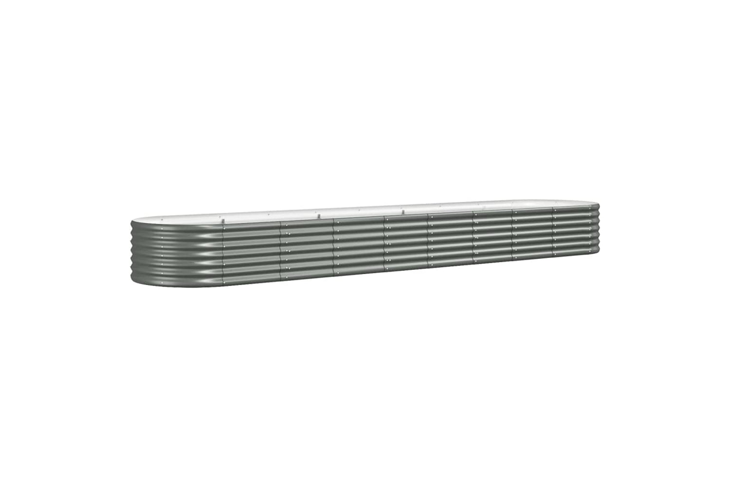 vidaXL 318929 Garden Raised Bed Powder-coated Steel 368x80x36cm Grey