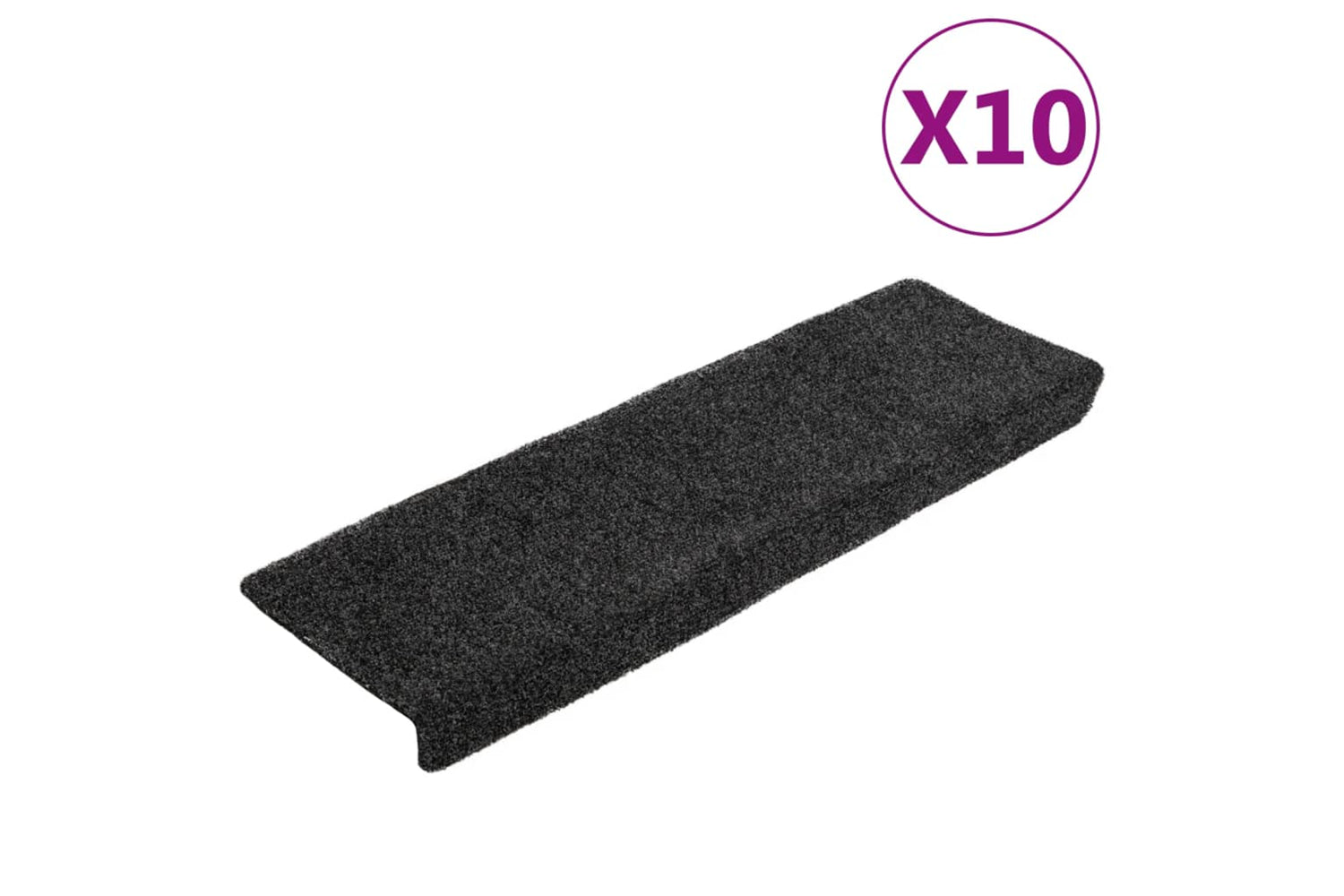 vidaXL Stair Mats 10 Pcs Grey 65x21x4cm Needle Punch
