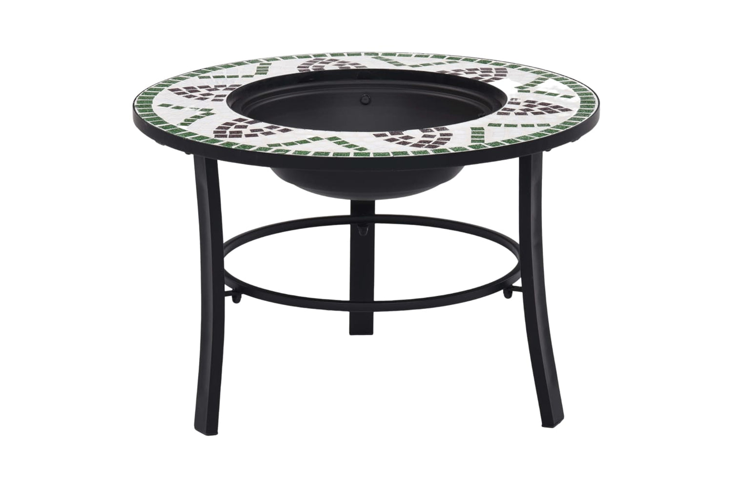 Vidaxl 46722 Vidaxl Mosaic Fire Pit Green 68cm Ceramic