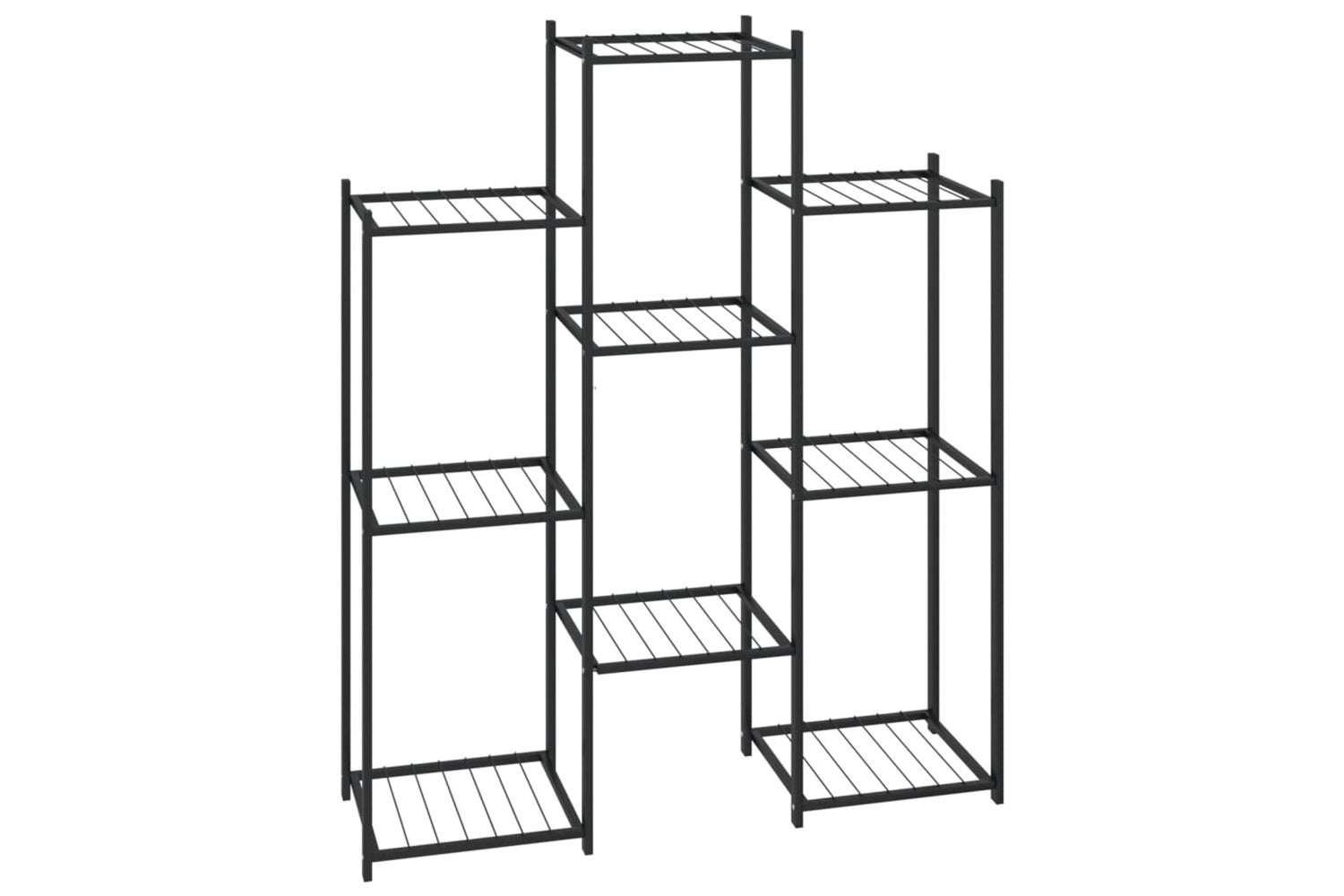 vidaXL 343123 Flower Stand 83x25x100cm Black Iron
