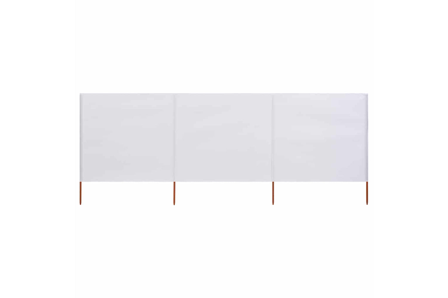 vidaXL 47148 3-panel Wind Screen Fabric 400x160cm Sand White