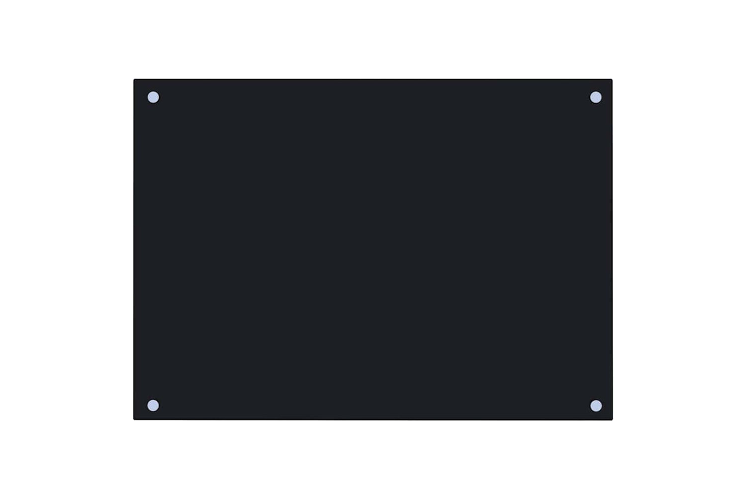 Vidaxl Kitchen Backsplash Black 70 X 50 Cm Tempered Glass