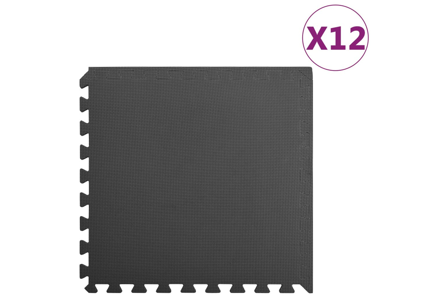 Vidaxl Floor Mats 12 Pcs 4.32 ? Eva Foam Black-2