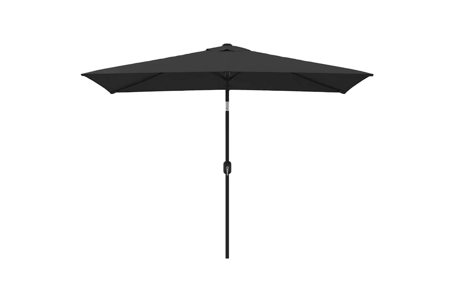 Vidaxl Garden Parasol With Metal Pole 300x200 Cm Black