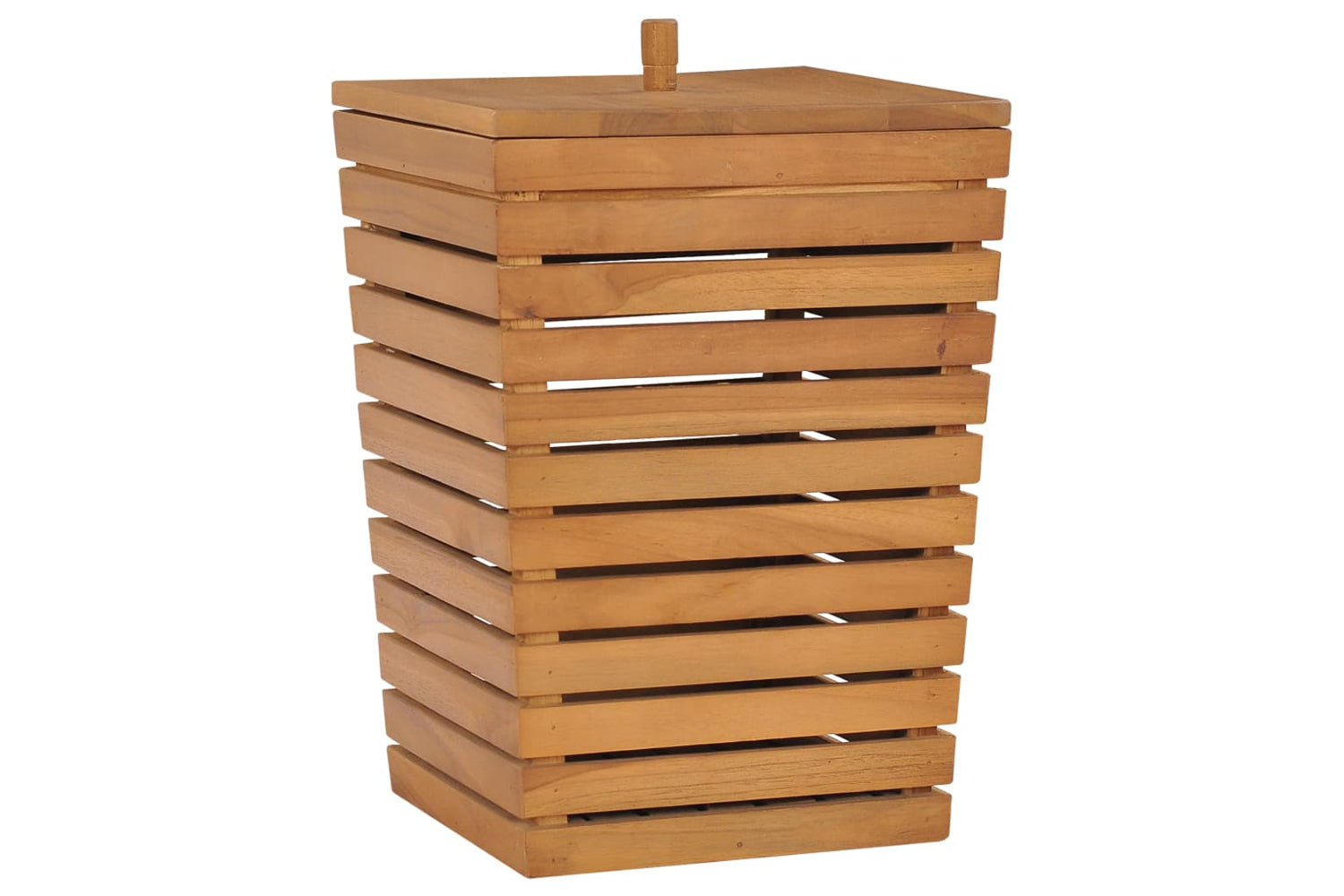 vidaXL 289074 Laundry Basket 30x30x45cm Solid Teak Wood