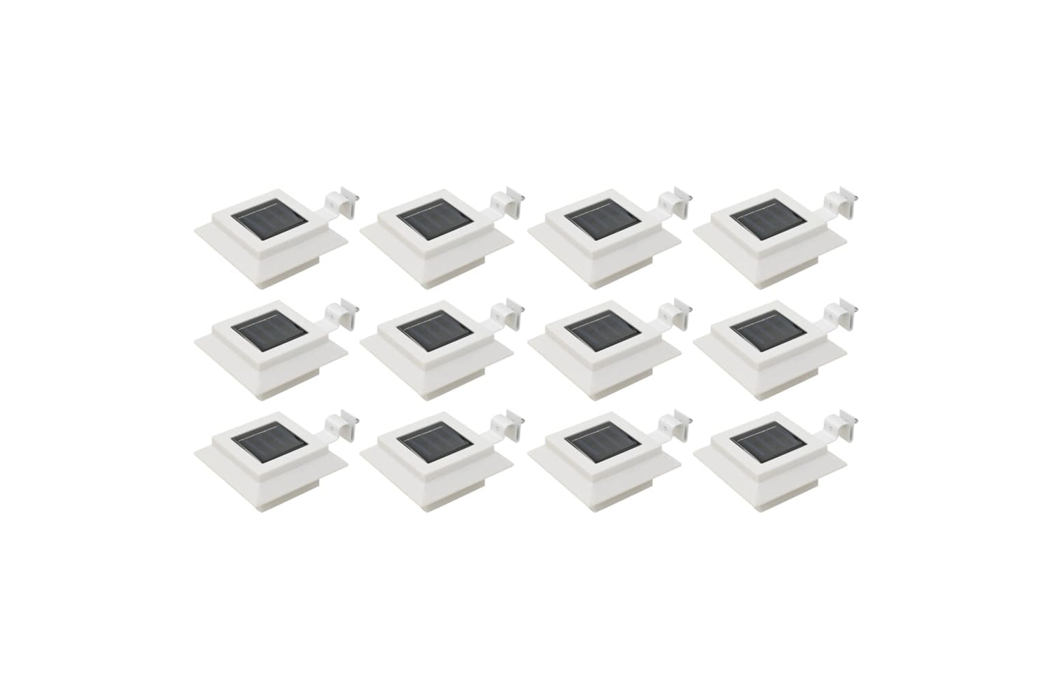vidaXL 277137 Outdoor Solar Lamps 12 Pcs Led Square 12cm White