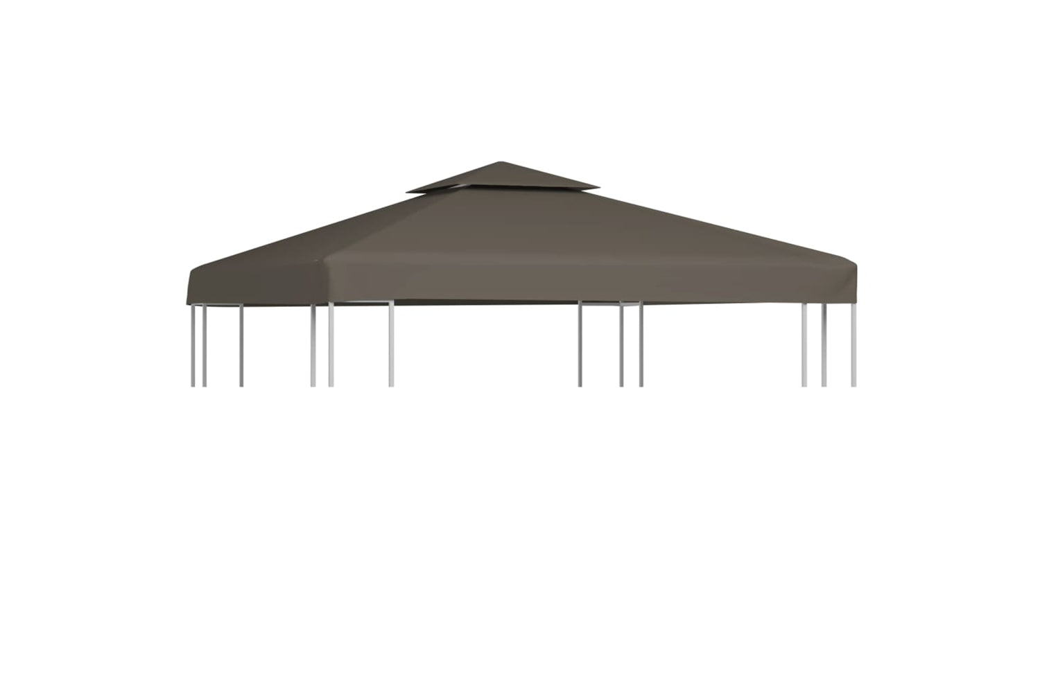 Vidaxl 2-tier Gazebo Top Cover 310 G/m2 3x3 M Taupe