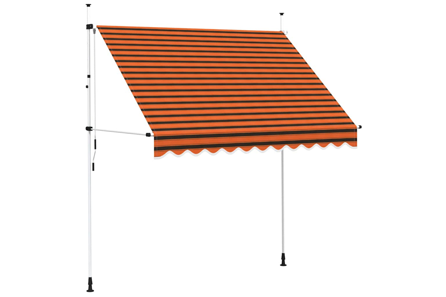 vidaXL 145837 Manual Retractable Awning 250cm Orange And Brown