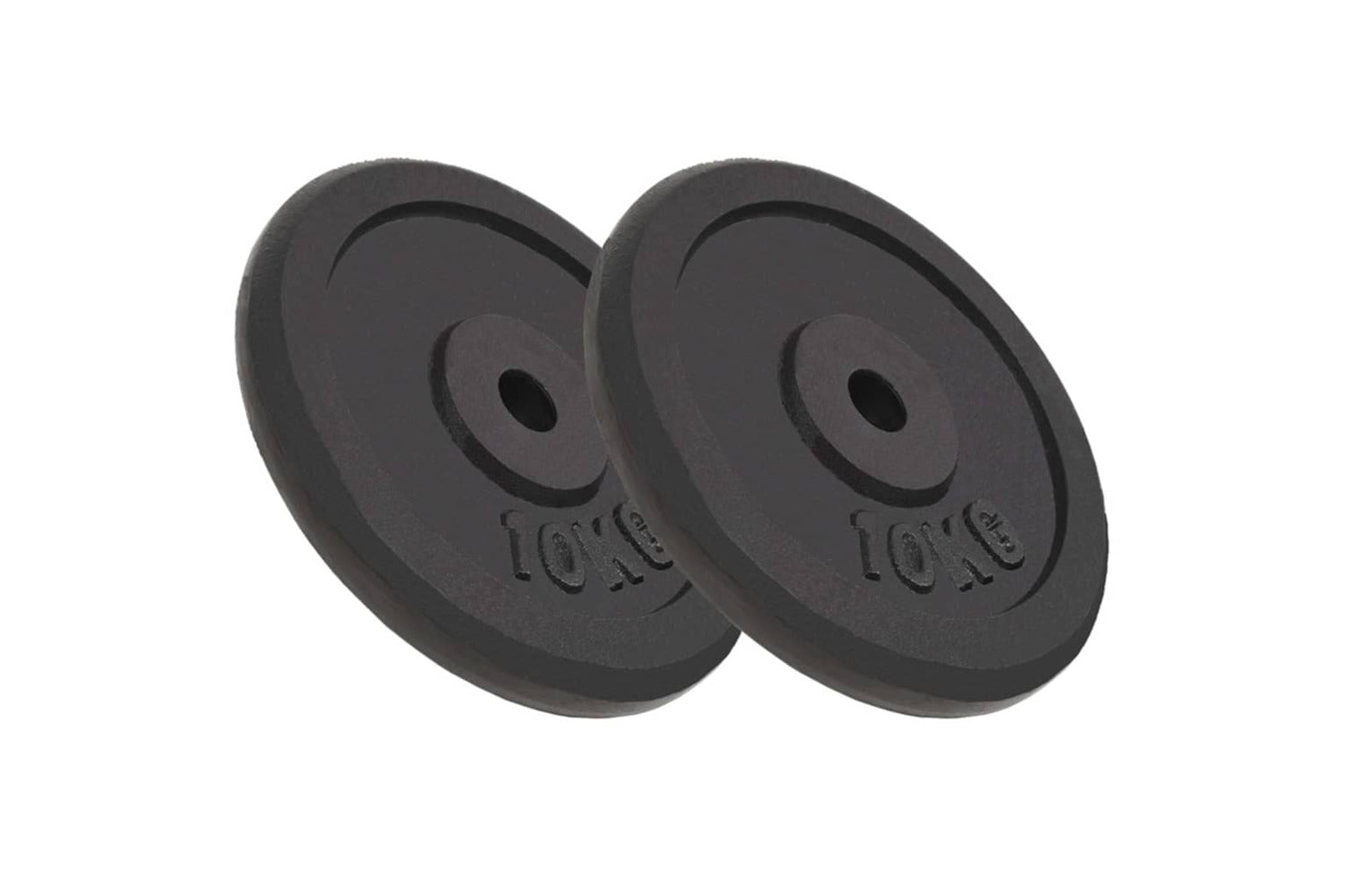 Vidaxl 91394 Weight Plates 2 Pcs 2x10 Kg Cast Iron-2