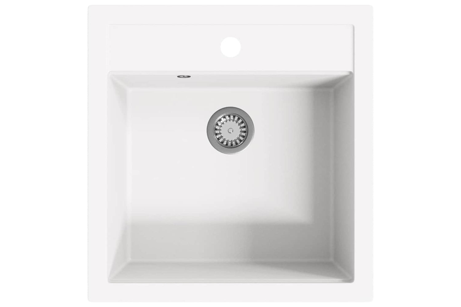 Vidaxl Granite Kitchen Sink Single Basin White