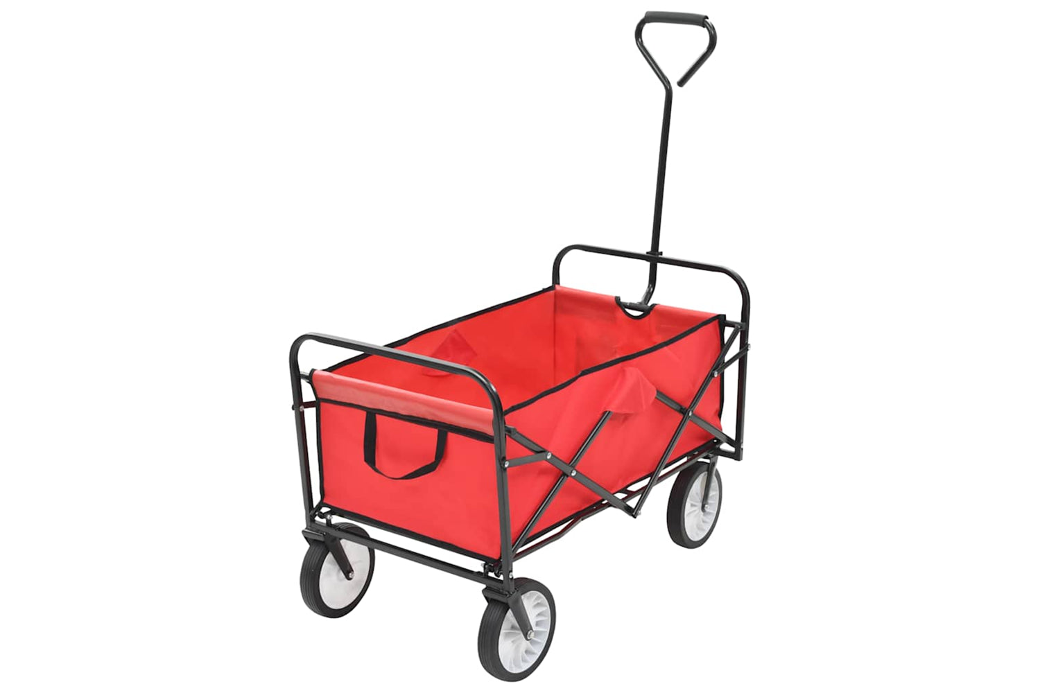 Vidaxl 143778 Folding Hand Trolley Steel Red