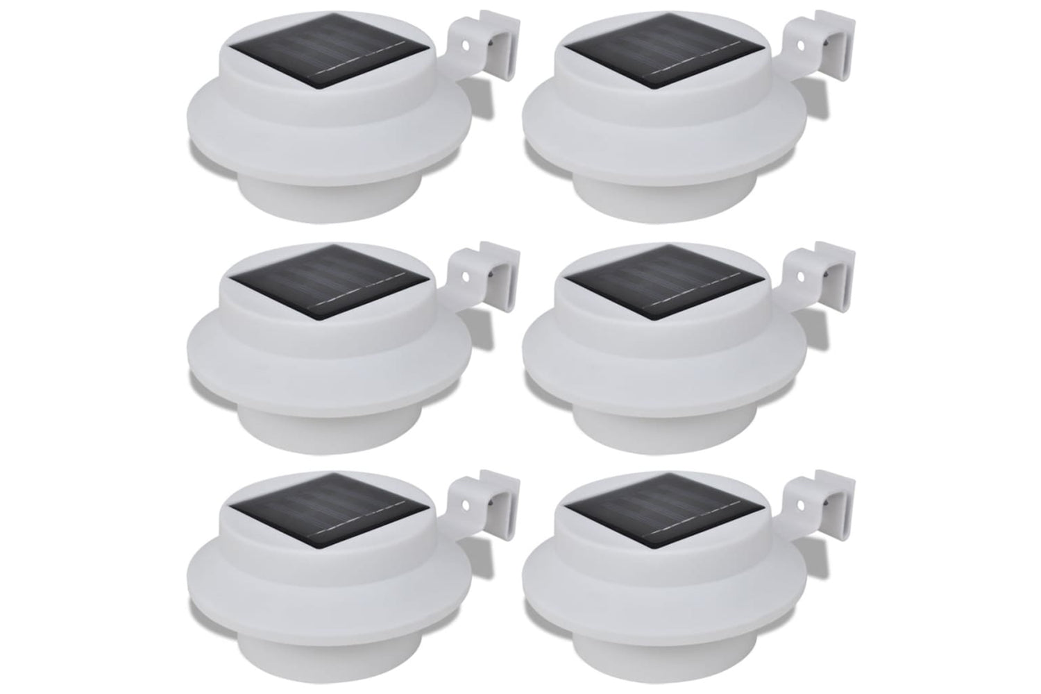 Vidaxl 41181 Outdoor Solar Lamp Set 6 Pcs Fence Light Gutter Light White