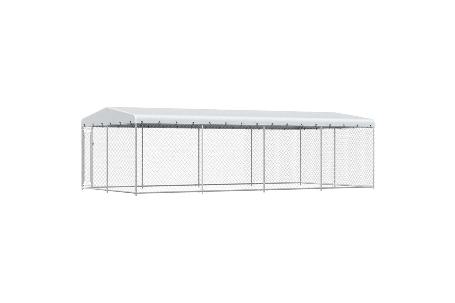 Vidaxl Outdoor Dog Kennel With Roof 7.6x3.8x2.3 M