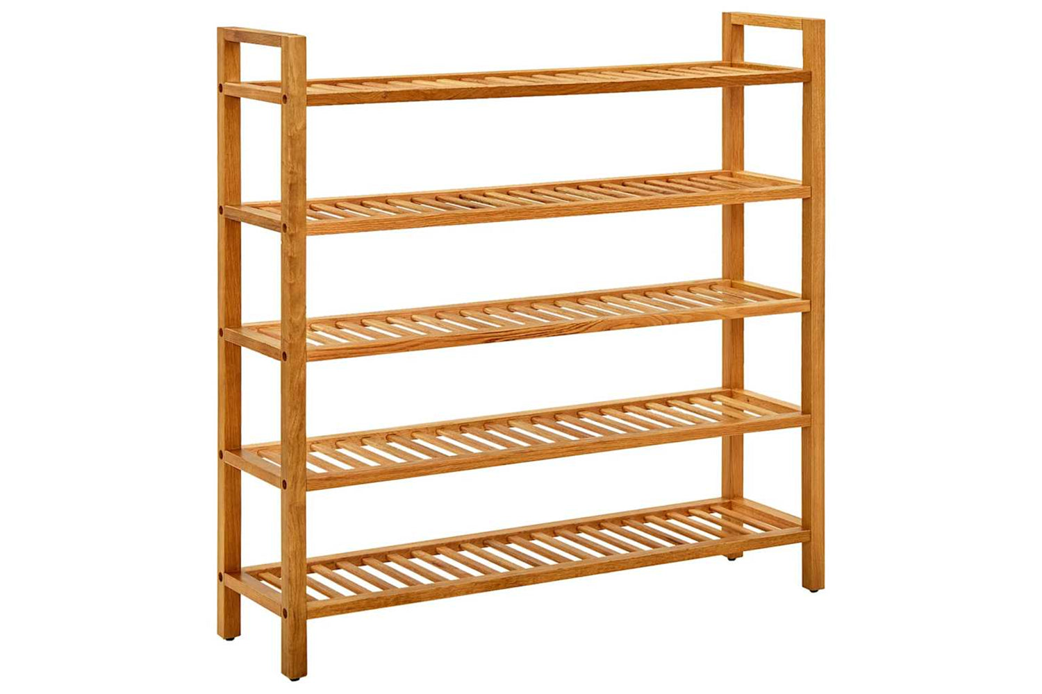 vidaXL 331751 Shoe Rack With 5 Shelves 100x27x100cm Solid Oak Wood