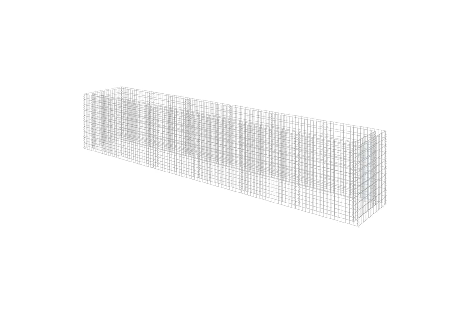 vidaXL 143554 Gabion Raised Bed Galvanised Steel 540x90x100cm