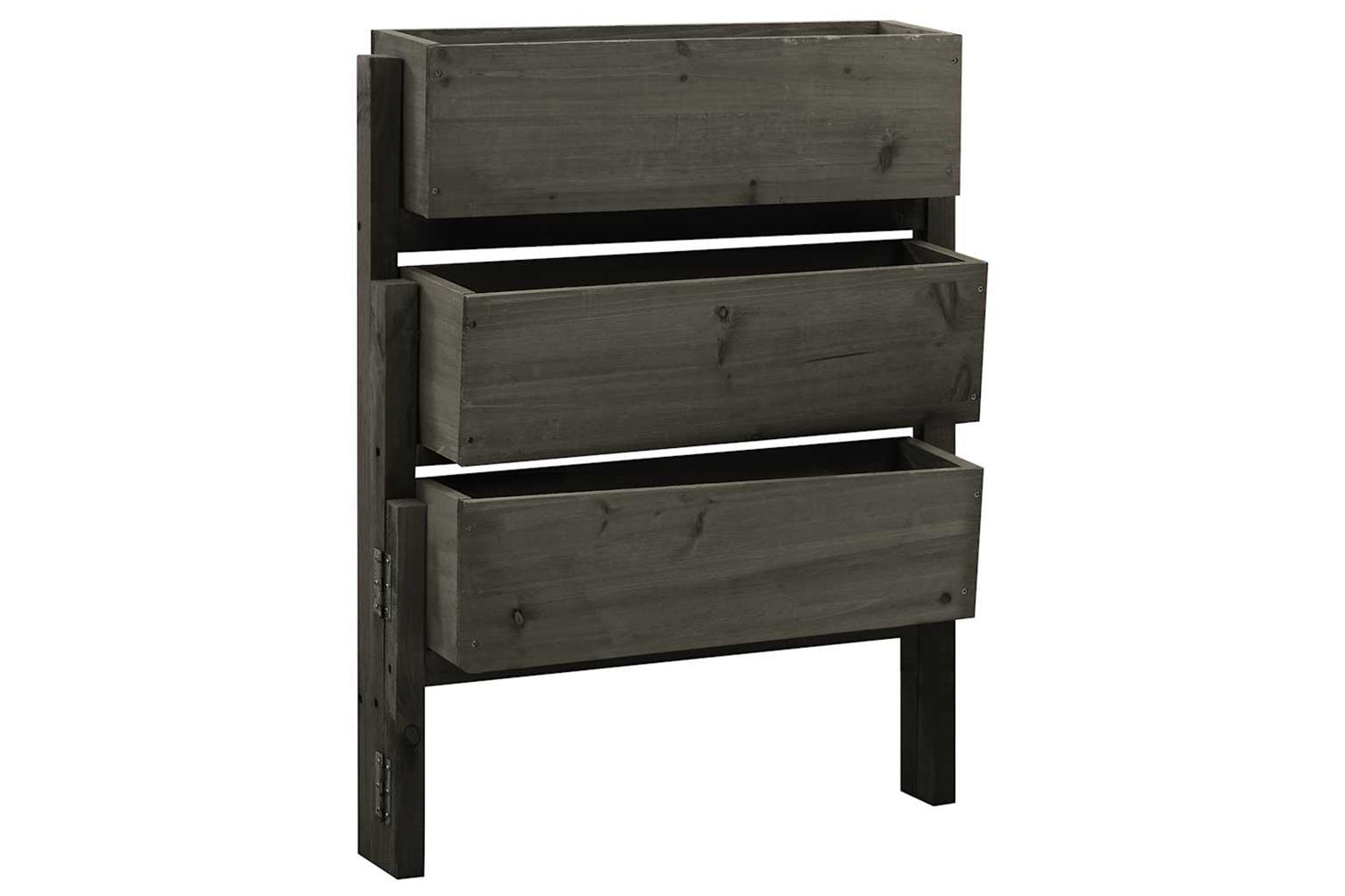 vidaXL 314841 Garden Folding Planter Grey 60x14x75cm Solid Firwood