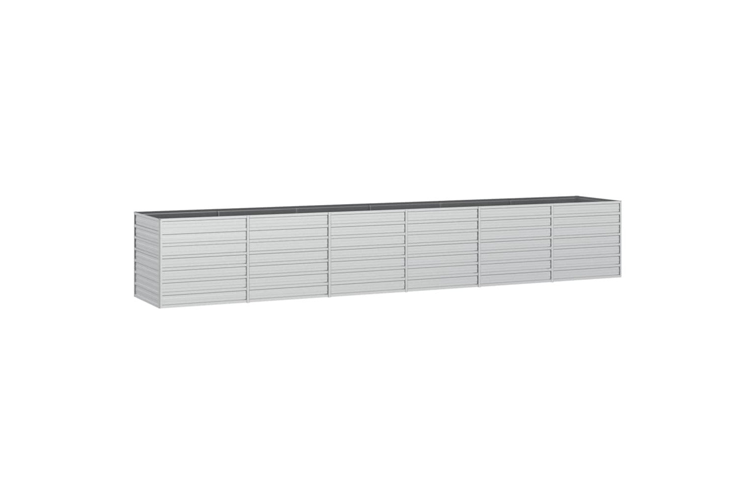 Vidaxl Garden Raised Bed 480x80x77 Cm Galvanized Steel Silver