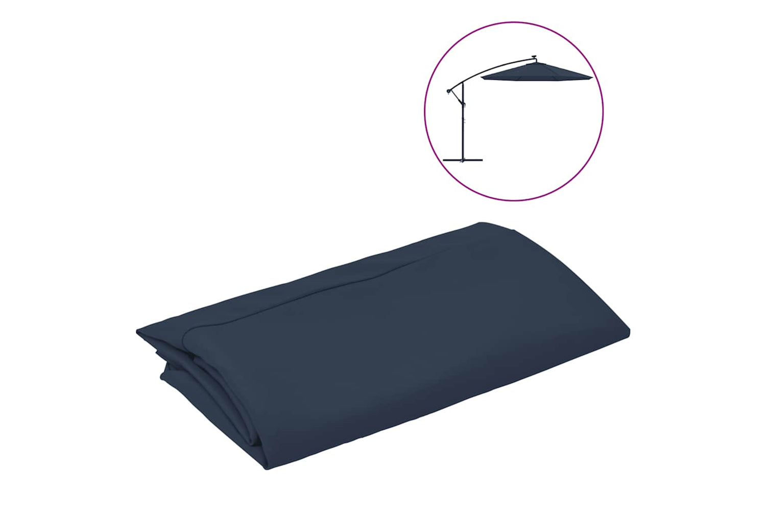 vidaXL 313812 Replacement Fabric For Cantilever Umbrella Blue 350cm