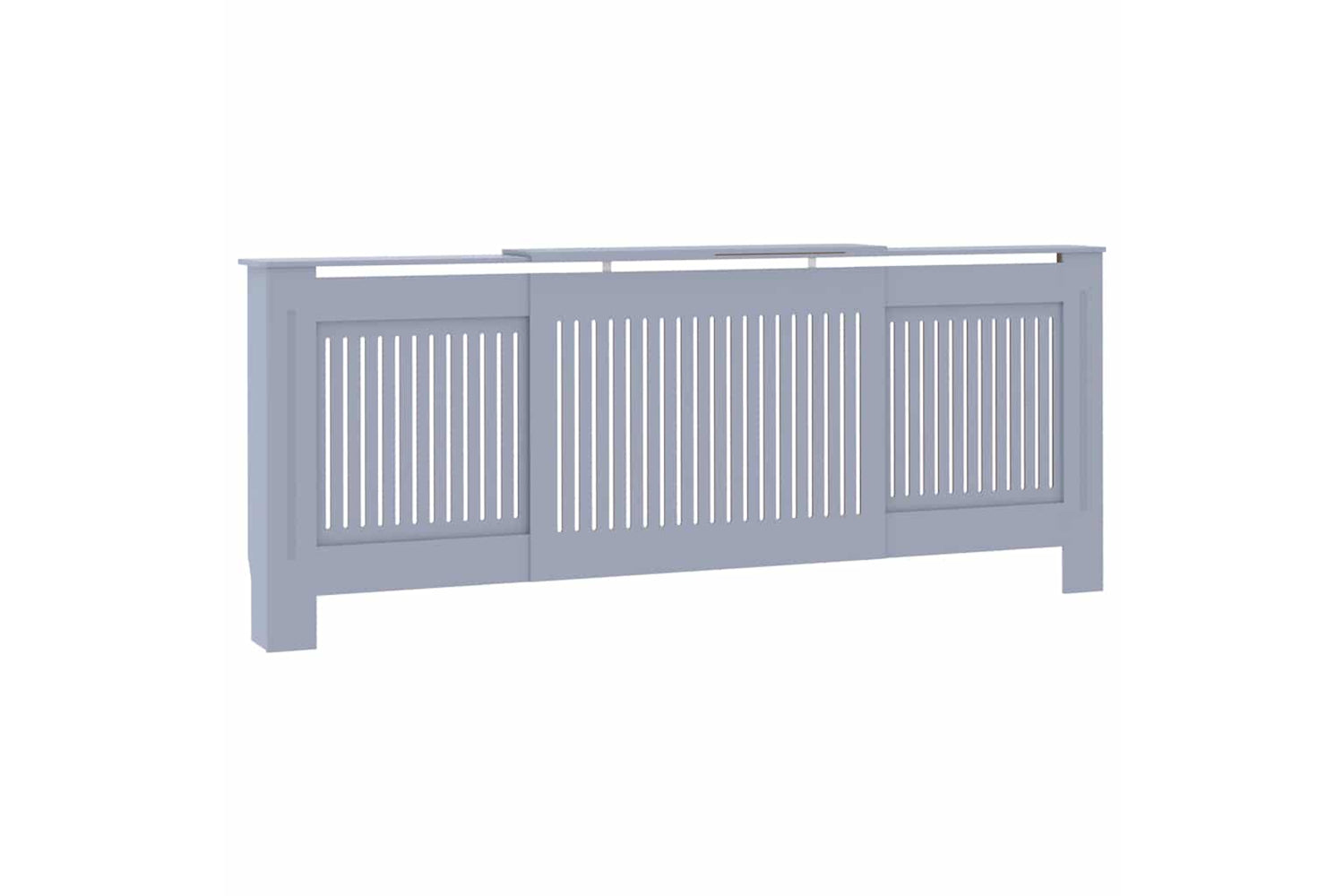 vidaXL Mdf Radiator Cover Grey 205cm