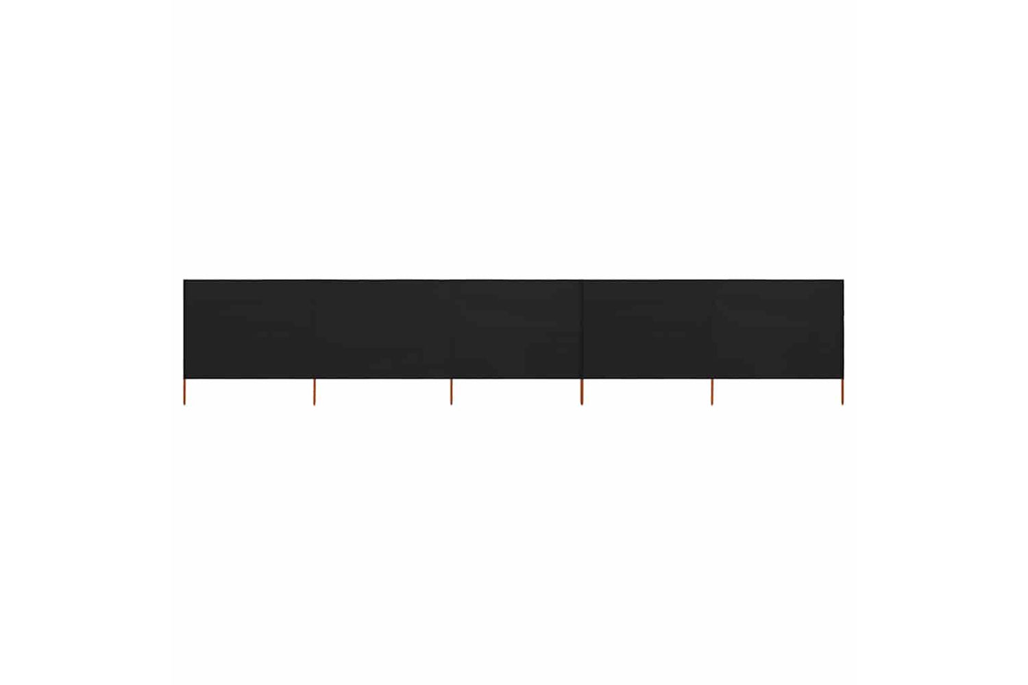 vidaXL 47170 5-panel Wind Screen Fabric 600x160cm Black