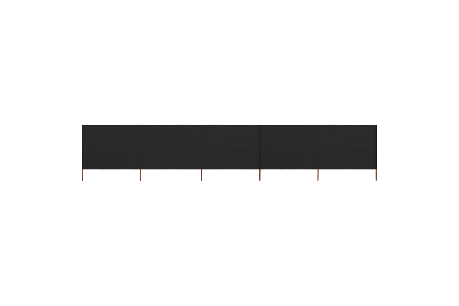 vidaXL 47164 5-panel Wind Screen Fabric 600x120cm Black