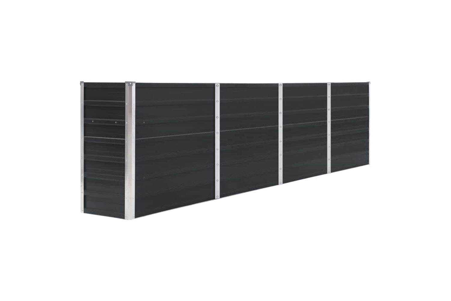 vidaXL 47051 Raised Garden Bed 320x40x77cm Galvanised Steel Anthracite