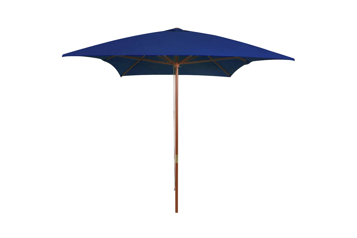 vidaXL 313761 Outdoor Parasol With Wooden Pole Blue 200x300cm