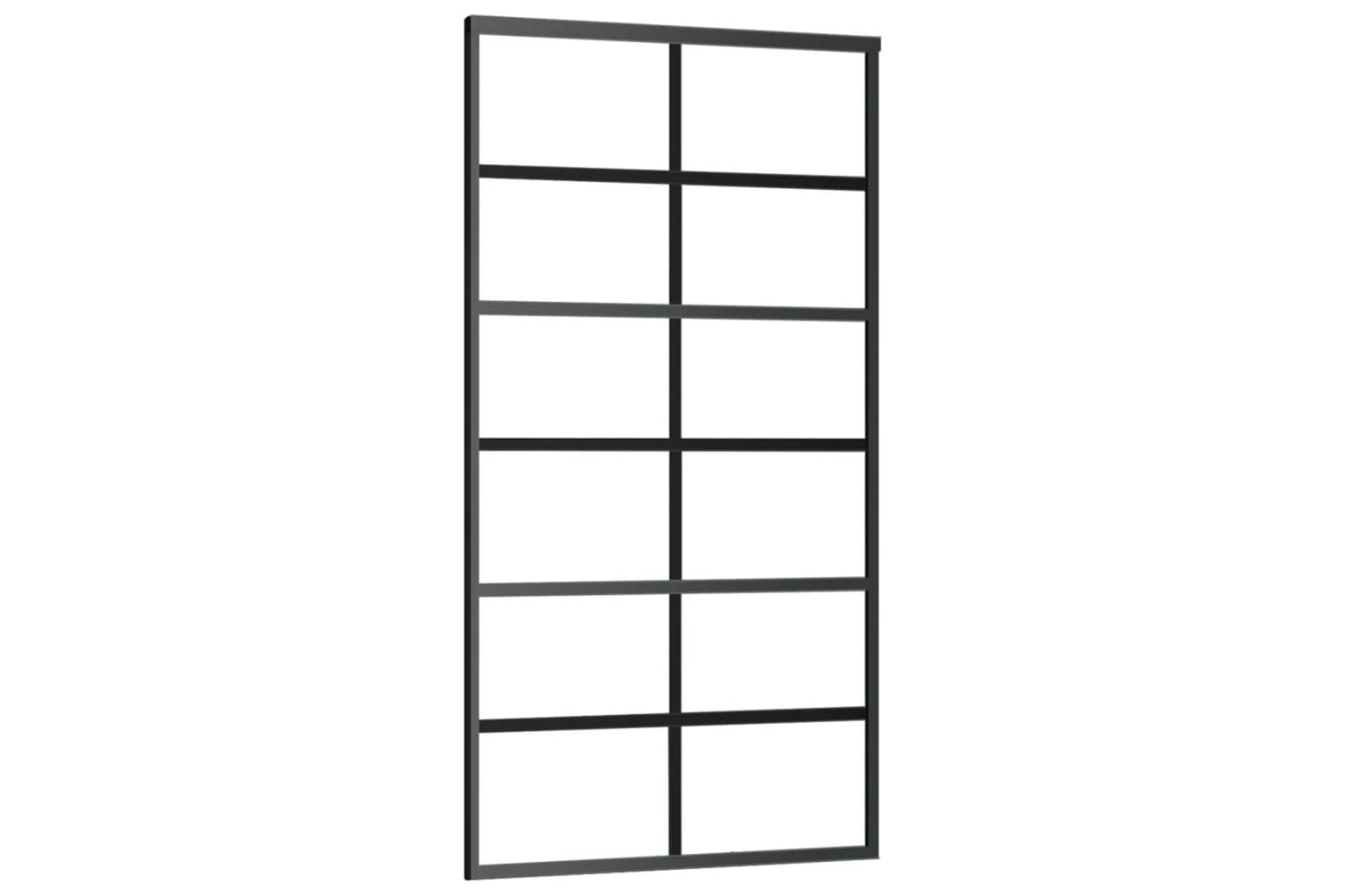 vidaXL 151019 Sliding Door Esg Glass And Aluminium 102x205cm Black-2